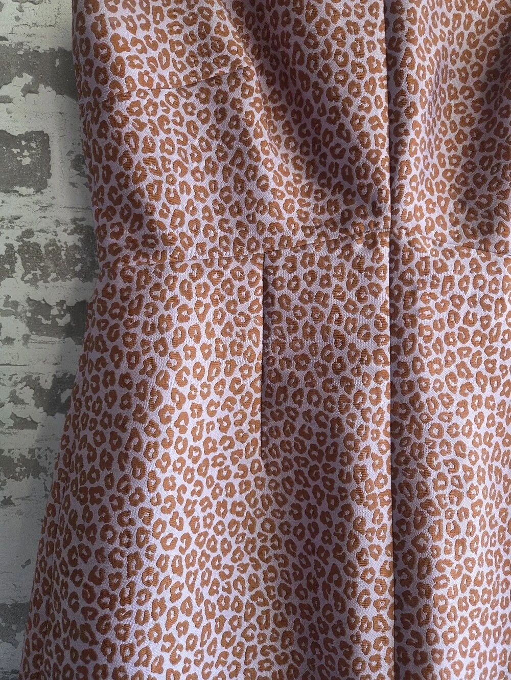 Kate Spade Animal Print Sleeveless Sheath Midi Dress Pink Orange Size 6